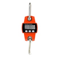 Digital Crane Scale 300kg/660lbs Portable LED Handheld Mini Hanging Industrial Hook Garage Farm Hunting Fishing Aluminium Alloy Shell Orange