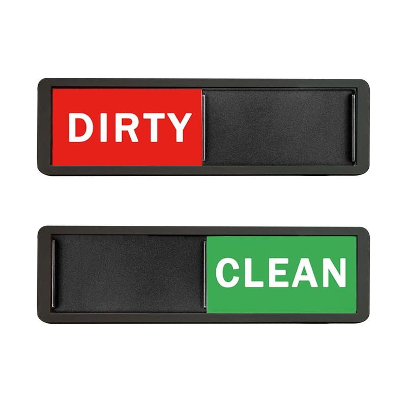 Buy Dishwasher Magnet Clean Dirty Sign Indicator, Black, Washing Strong ...