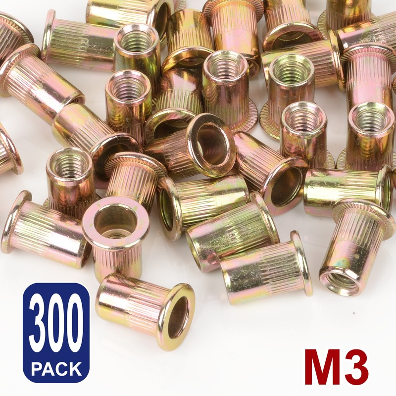 Buy M3 Rivet Nuts Metric Nutserts, Zinc Plated,Nut Bolt Flange Blind Head Threaded Rivetnut