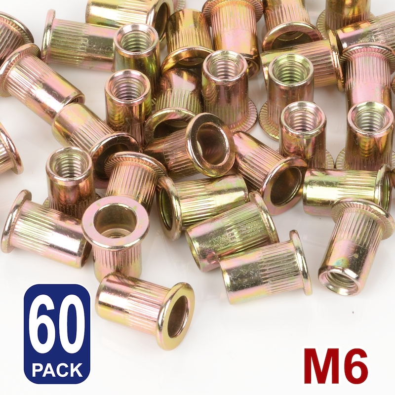 Buy M6 Rivet Nuts Metric Nutserts, Zinc Plated,Nut Bolt Flange Blind ...