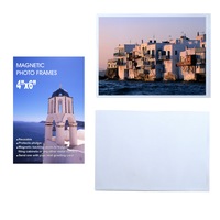 Magnetic Photo Frames Fridge, 4 x 6 4x6 inches, Picture Magnet Pocket Reusable Notes Pack Sleeves Holder Decorations Frame Pictures Inch Clear