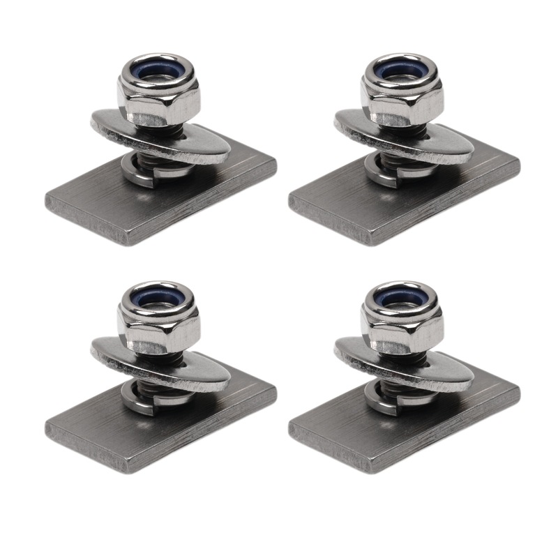 Buy Slot Channel M8 T Bolts with 16mm Thread Lock Nut Kit,16pcs SUS304,for Rhino Thule Yakima