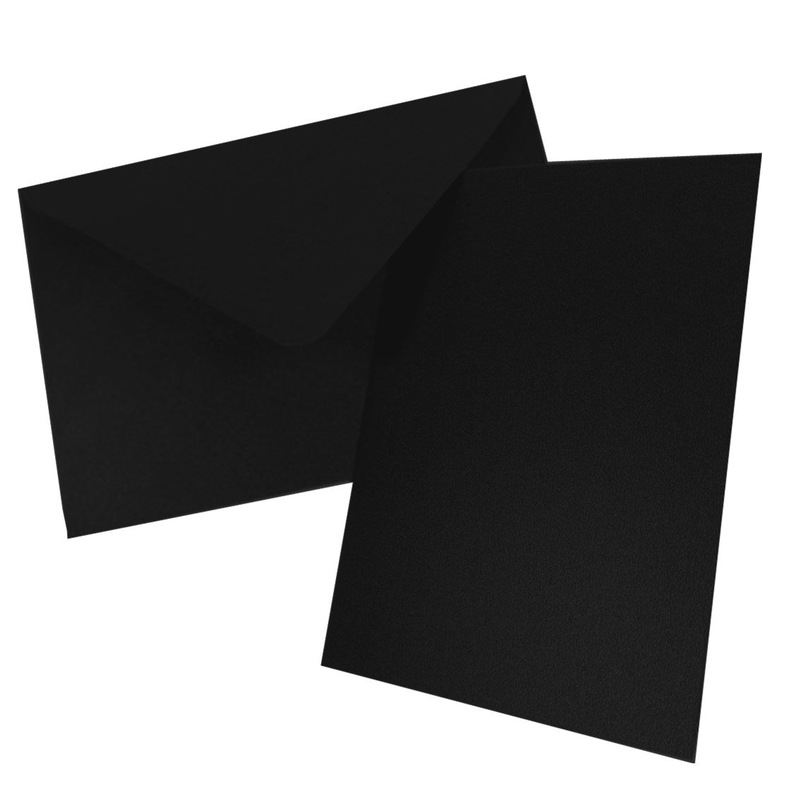 Buy Blank Cards & Envelopes Card Making Set Black MyDeal