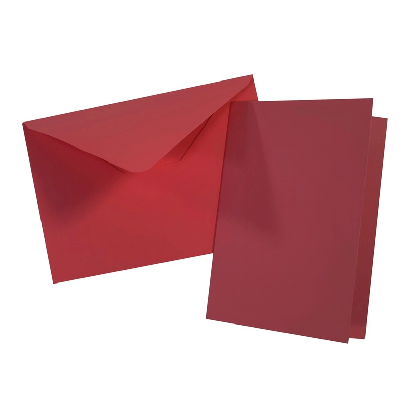 Buy Blank Cards & Envelopes Card Making Set Burgundy MyDeal