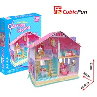 Cubic Fun Carrie's Home Dollhouse 3D Puzzle Model Building Kit