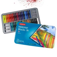 Derwent Inktense Watercolour Ink Blocks Tin Set 36pk