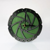 Handmade Clock - Green Bicycle Disc Rotor Wall Clock - Made from Recycled Parts