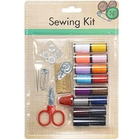 Sewing Kit With Thread Scissors & Pins