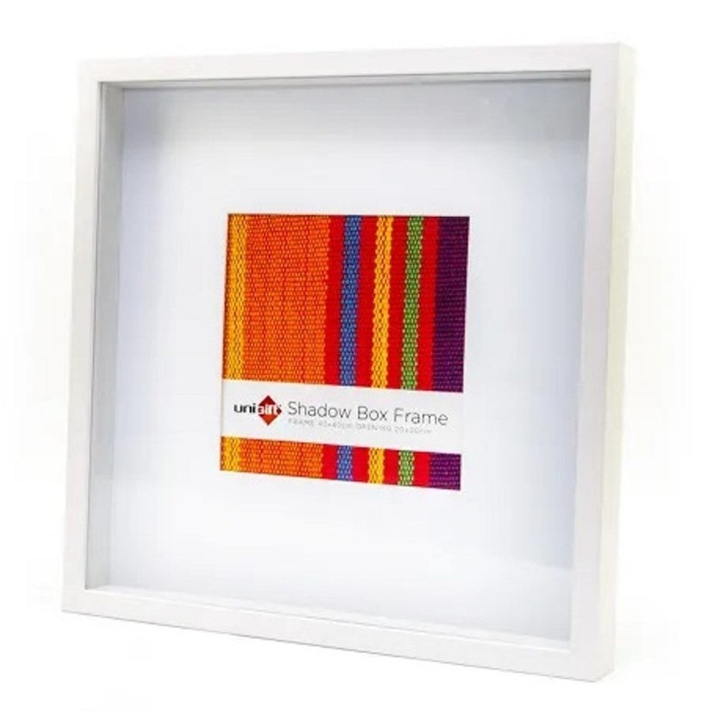 Buy Unigift White Deep Shadow Box Photo Picture Frame 50x50cm - MyDeal