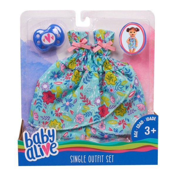 Buy Baby Alive Single Outfit Set - Blue Flower - MyDeal