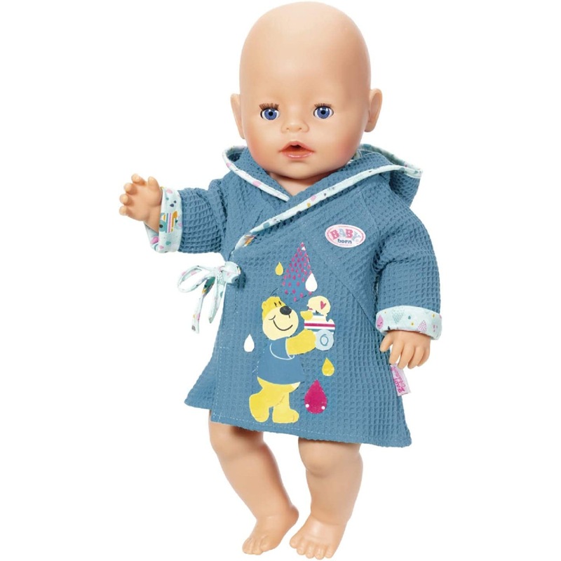 Buy Baby Born 43cm Bath Bathrobes Blue MyDeal