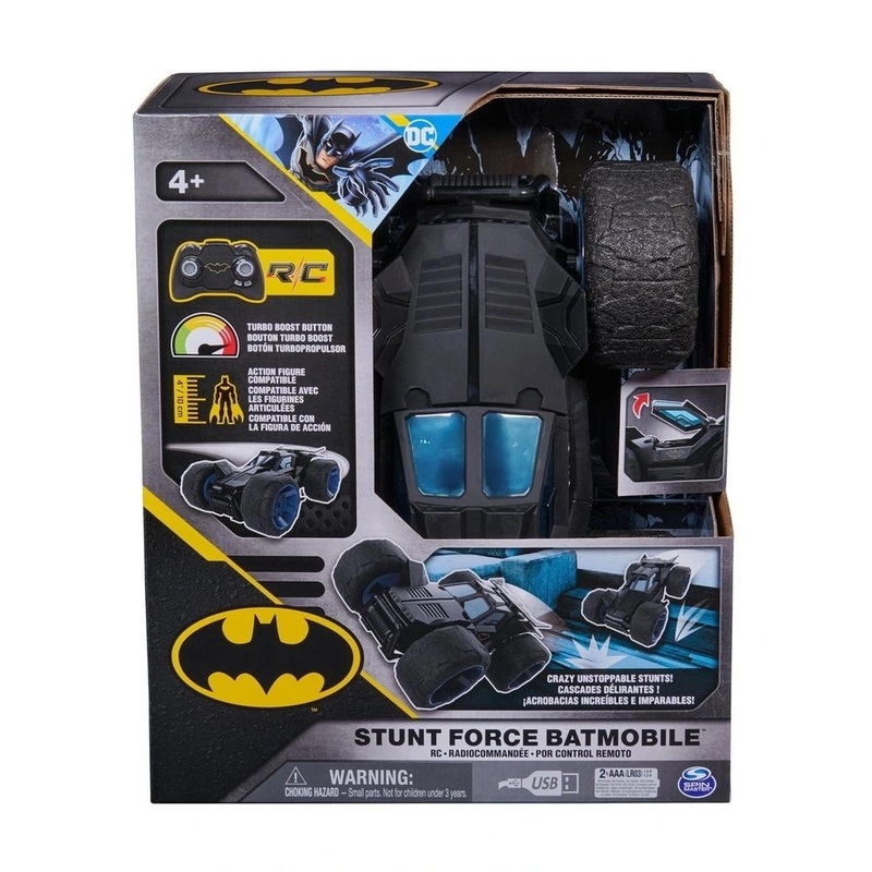 DC Batman - Batman Stunt Force Batmobile - Indoor Afstandsbestuurbare Auto met Turbo Boost & Gekke Stunts DC Batman - Batman Stunt Force Batmobile - Indoor Afstandsbestuurbare Auto met Turbo Boost & Gekke Stunts