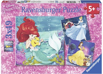 Buy Ravensburger - Disney Princesses Adventure Puzzles 3x49 Pce ...