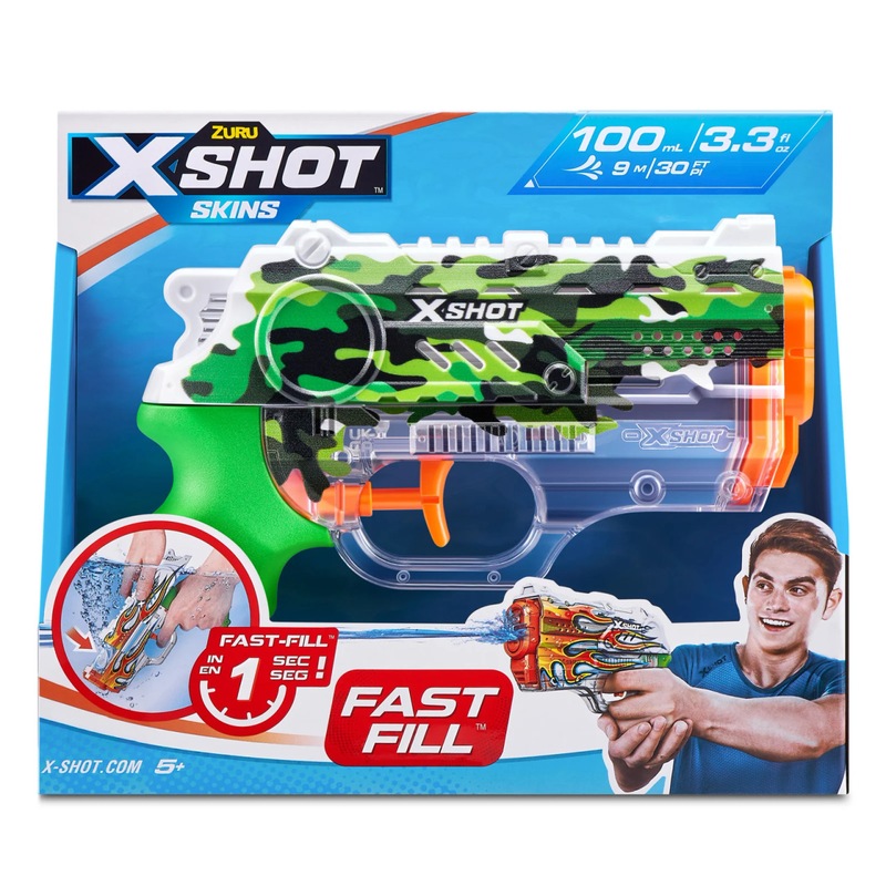 Buy Zuru XSHOT Fast Fill Skins Water Gun Nano - Jungle Camo - MyDeal