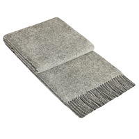 Brighton NZ Wool Throw Rug - Grey