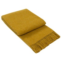 Brighton NZ Wool Throw Rug - Mustard