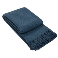 Brighton NZ Wool Throw Rug - Navy