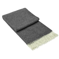 Hampton Merino Wool Blend Throw Rug - Dark Grey