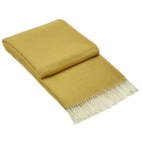 Hampton Merino Wool Blend Throw Rug - Mustard