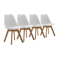 CHOTTO - Ando Dining Chairs - White x 4