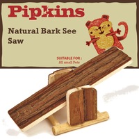 Natural Bark See Saw - 22cm - Small Animal Toy - Ideal for Rabbits - Guinea Pigs - Rats - Mice
