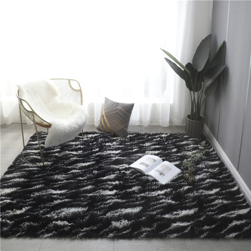 Buy Fluffy Large Area Rug Zebra MyDeal