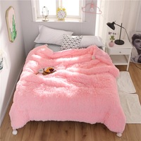 Fluffy Quilt Comforter - Pink