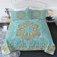Mandala Summer Comforter Coverlet - Into the Blue