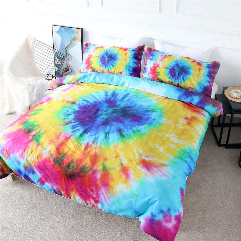 Buy Rainbow Tie Dye Quilt Cover Bedding Set Mydeal