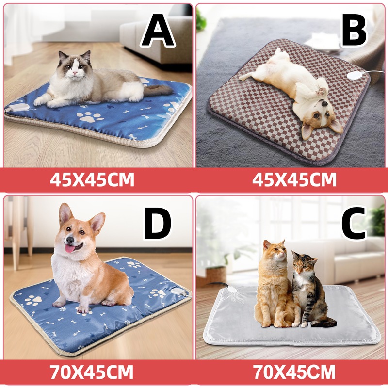 Buy 45CM/70CM Electric Pet Heat Mat Heated Pad Dog Cat Heating Blanket