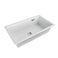 735x420x200mm White Granite Stone Single Big Bowl Kitchen Sink Top/Undermount Basin