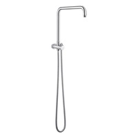 Bath Round Gooseneck Shower Wall Arm Diverter 1.5m Water Hose Chrome