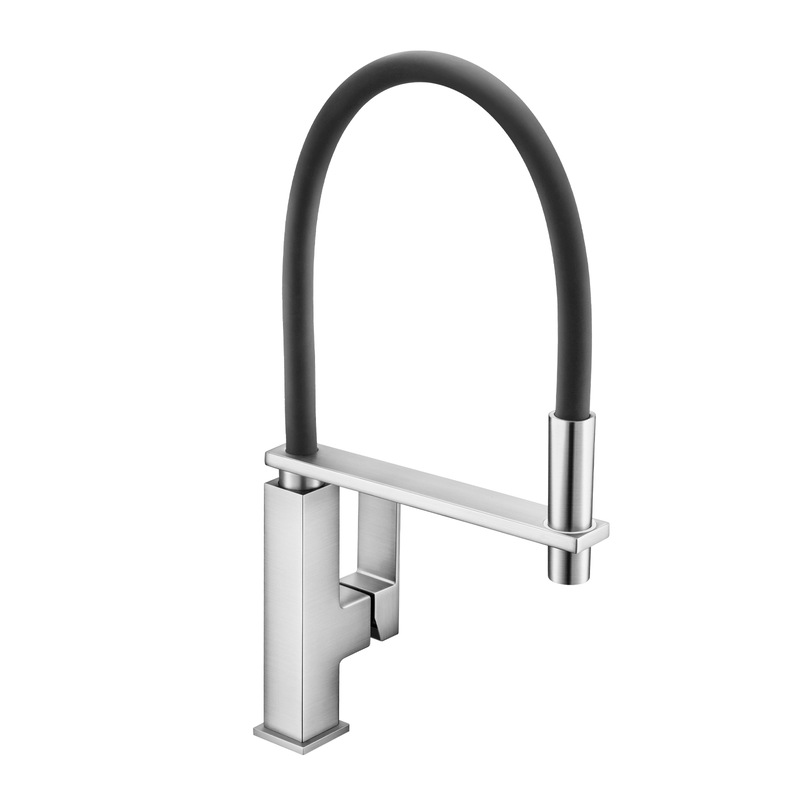 Buy Brass Swivel Spout Pull Out Down Brushed Kitchen Mixer Laundry Tap