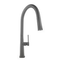 Kitchen Tap Granite Grey Pull Out Laundry Sink Mixer Swivel Spout Basin Faucet