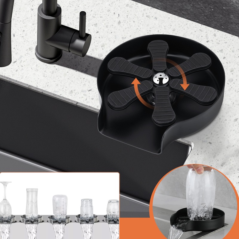 Buy Matt Black Stainless Steel Automatic Coffee Cup Washer Cup Rinser