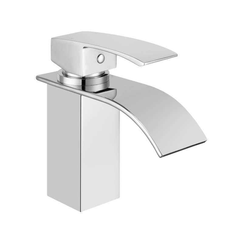 Buy Bathroom Chrome Square Basin Mixer Tap Vanity Sink Brass WELS 6Star