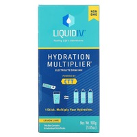 Liquid I.V., Hydration Multiplier, Electrolyte Drink Mix, Lemon Lime, 10 Individual Stick Packs