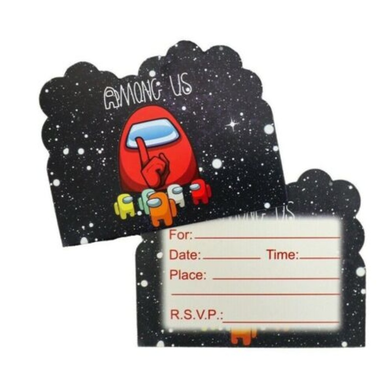 Buy 10 Pcs Invitation Card Among Us Party Supplies Kids Birthday