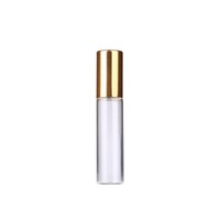 12Pcs Gold 10ML Matte White Clear Glass Roll On Bottles Roller for Essential Oils