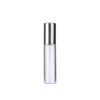 12Pcs Silver 10ML Matte White Clear Glass Roll On Bottles Roller for Essential Oils