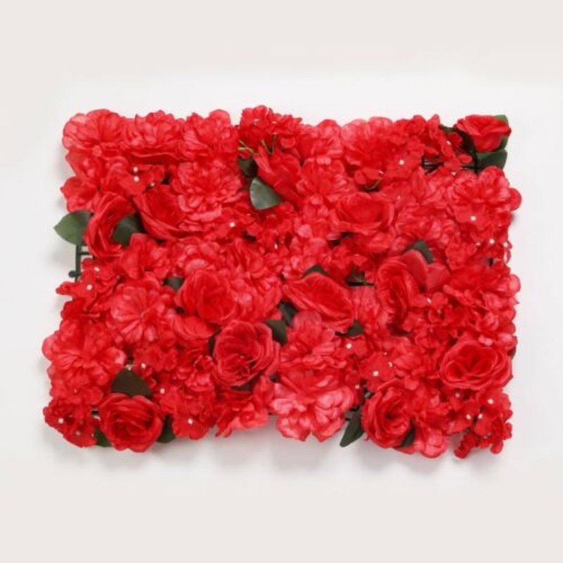 Buy 2X Red Artificial Flower Panel Rose Hydrangea Wall Panels Wedding