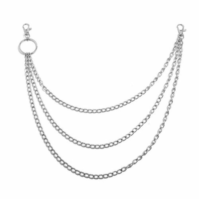 Buy 3 Clip Pants KeyChain Wallet Chain Belt Biker Link Hip Hop Jewelry