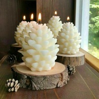 3D Christmas Pine Cone Silicone Candle Molds Beeswax Candle Making Moulds DIY AU