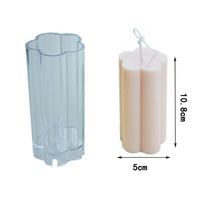 3D Flower Shape Candle Mould DIY Perfume Soap Candle Making Wax Silicone Mold