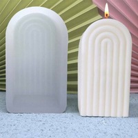 3D Rainbow U Candle Mould DIY Perfume Soap Candle Making Wax Silicone Mold