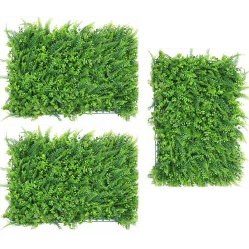 Buy 3X Artificial Plant Wall Panels Grass Hedge Fake Vertical Garden