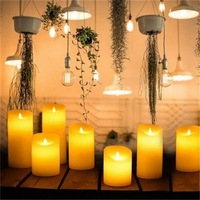 3X Flameless LED Candle WarmWhite Moving Dancing Wick Electic Candles Weding AU