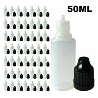 50ML Plastic Bottels 50Pcs Empty Plastic Squeezable Dropper Bottles Liquid Eye Drops Oil Containers