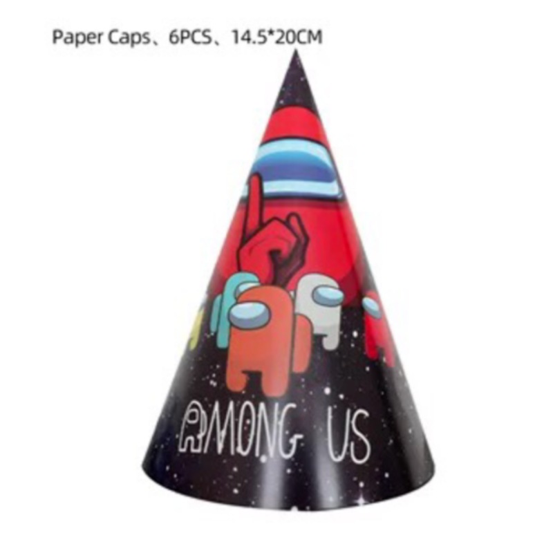 Buy 6 Pcs Party Hats Among Us Party Supplies Kids Birthday Decoration