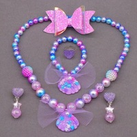 6PCS Mermaid Shell Necklace Bracelet Set Kids Girls Jewellery Accessories Gift